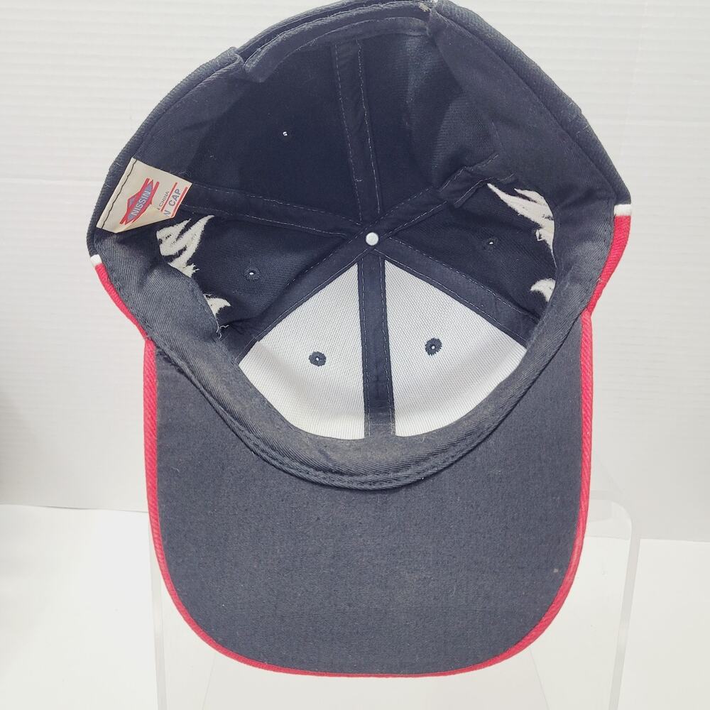 Vintage BETTY BOOP Hat Nissin Blockhead Flames Snapback Hat Black Red White - Picture 6 of 7